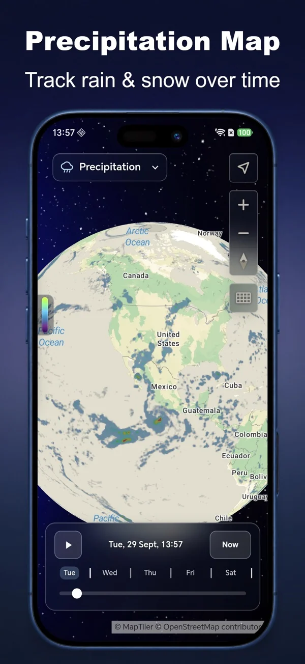 Animated 3D Weather — Precipitation map · Premium