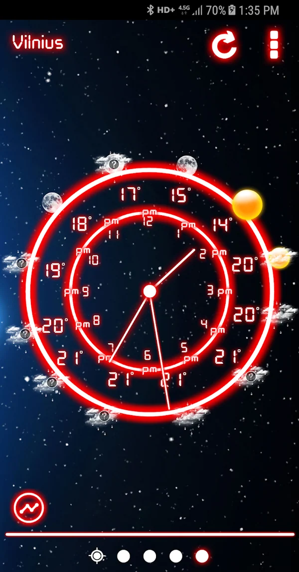 Weather Neon — Weather on the clock