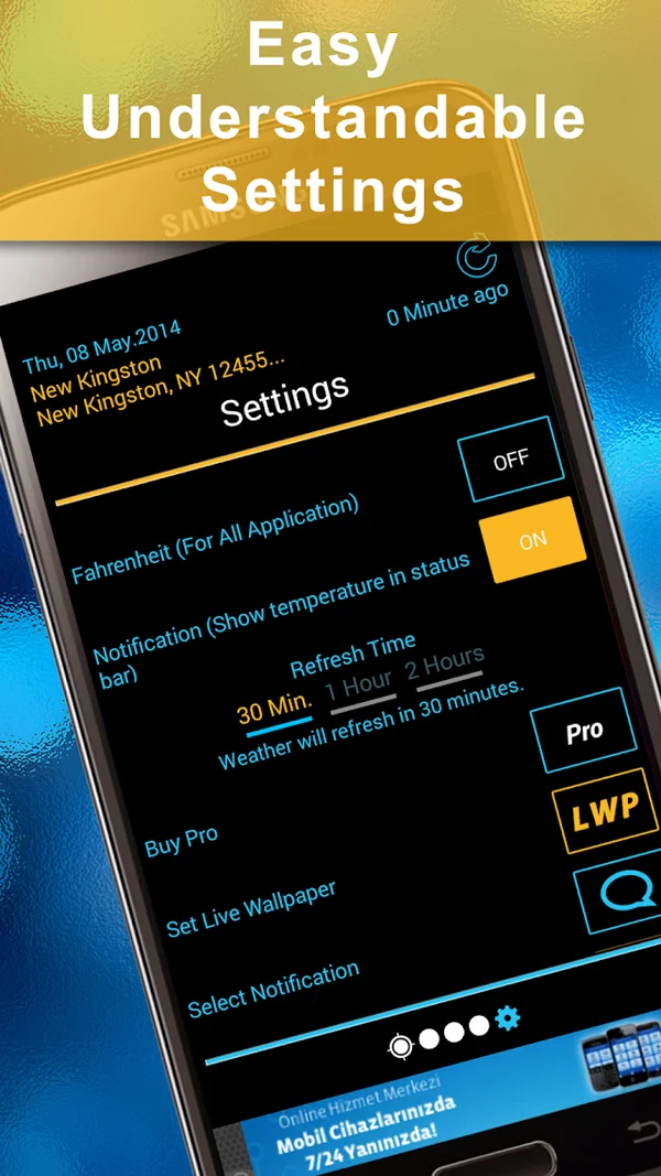 Weather Rise Clock — Personal settings